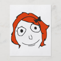Cara roja Meme de la rabia del pelo de Derpina Flyer A Todo Color
