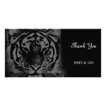 Cara salvaje del tigre tarjetas fotográficas personalizadas