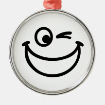Cara sonriente adorno de navidad