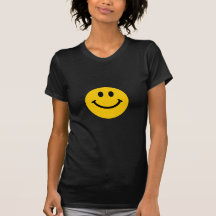 Cara sonriente amarilla camisetas