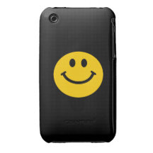 Cara sonriente amarilla Case-Mate iPhone 3 cobertura