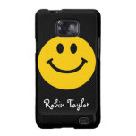 Cara sonriente amarilla galaxy s2 fundas