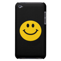 Cara sonriente amarilla iPod Case-Mate protectores
