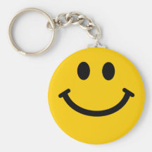 Cara sonriente amarilla llavero