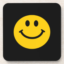 Cara sonriente amarilla posavaso