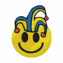 Cara sonriente con el gorra del comodín