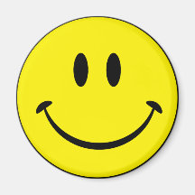 Cara sonriente de la felicidad imán para frigorífico