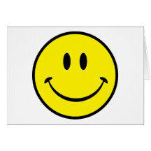 Cara sonriente de la felicidad tarjeton