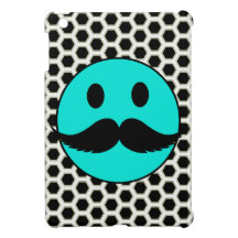 Cara sonriente divertida retra con el bigote Stach