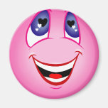 Cara sonriente en amor imanes  