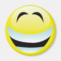 CARA SONRIENTE MUY FELIZ IMAN PARA FRIGORÍFICO