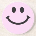 Cara sonriente rosada posavasos personalizados