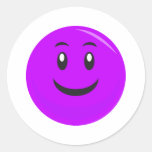 Cara sonriente tonta etiqueta