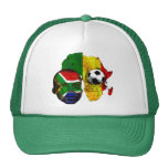 Cara surafricana de la bandera de los amantes del  gorro de camionero