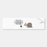Caracol gigante asombroso del mascota pegatina de parachoque