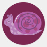 Caracol manchado púrpura etiqueta