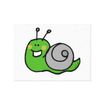Caracol verde lindo impresión de lienzo