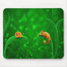 Caracol y camaleón tapete de ratones