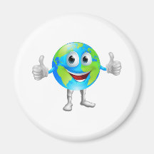Carácter de la mascota del globo iman para frigorífico