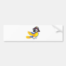 Carácter del pirata del loro etiqueta de parachoque