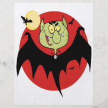 carácter divertido lindo del palo de vampiro del d tarjetas informativas