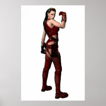 Carácter femenino de la fantasía en ROJO Impresiones