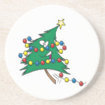 carácter lindo del árbol de navidad del dibujo ani posavasos manualidades