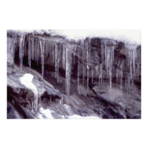 Carámbanos en las rocas impresion fotografica