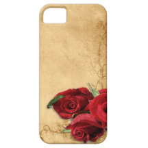 Caramelo Brown del vintage y subió iPhone 5 Fundas