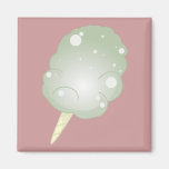 Caramelo de algodón - verde iman de nevera