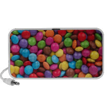 Caramelo de chocolate colorido altavoz de viajar
