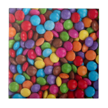 Caramelo de chocolate colorido azulejo cerámica