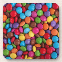 Caramelo de chocolate colorido posavasos