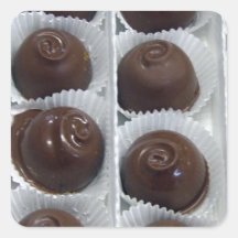 Caramelo de chocolate calcomania cuadradas personalizada