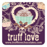 Caramelo de encargo de los dulces de las trufas de pegatinas