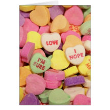 Caramelo del corazón tarjeta