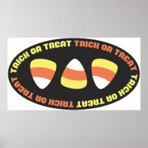 Caramelo del truco o de la invitación posters