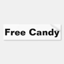 Caramelo libre Bumpersticker Pegatina De Parachoque
