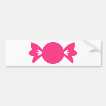 Caramelo rosado etiqueta de parachoque