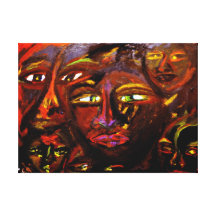 Caras - Brown Impresiones En Lona Estiradas