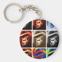 Caras del gorila llavero personalizado