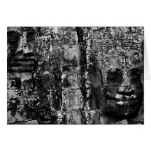 Caras en el Bayon (tarjeta)
