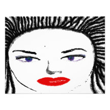 Caras femeninas bonitas invitacion personalizada