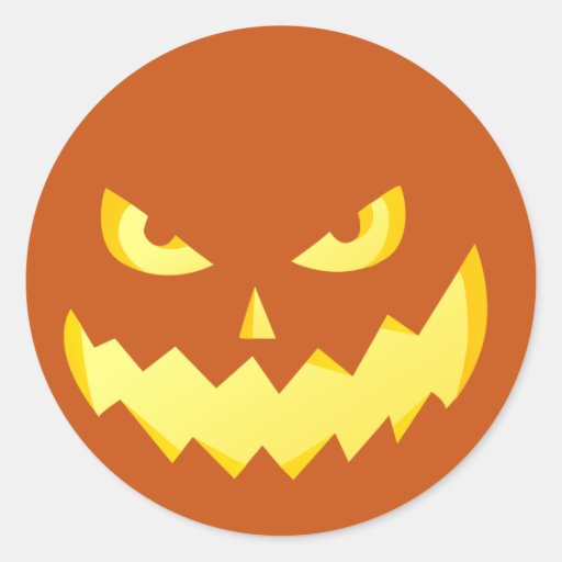 ¡Caras malvadas de la linterna de Jack-o' - feliz  Pegatina