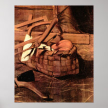Caravaggio-Adoración del detalle de los pastores Poster