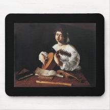 Caravaggio el jugador del laúd tapetes de ratón