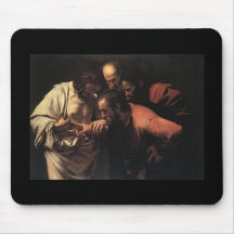 Caravaggio la incredulidad Santo Tomás Alfombrillas De Ratones