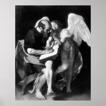 Caravaggio St Matthew y el ángel Poster