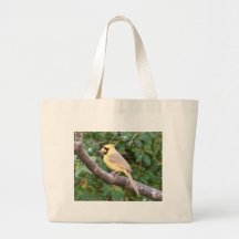 Cardenal amarillo bolsa lienzo