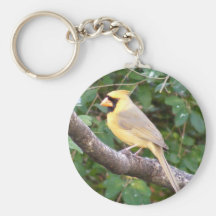 Cardenal amarillo llaveros personalizados